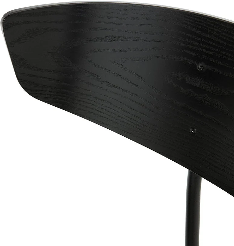 Chaise empilable bois et métal Herman Noir - Ferm Living