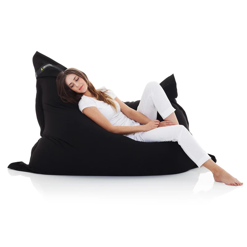 Sitzsack Schwarz aus Baumwolle