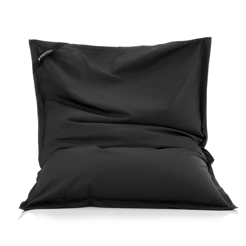 Sitzsack Schwarz aus Baumwolle