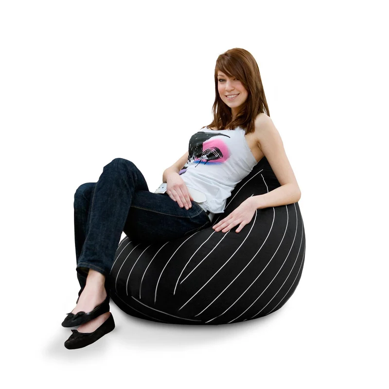 Smoothy Sitzsack - Sitzkissen Lounge Eggshell - Stripes