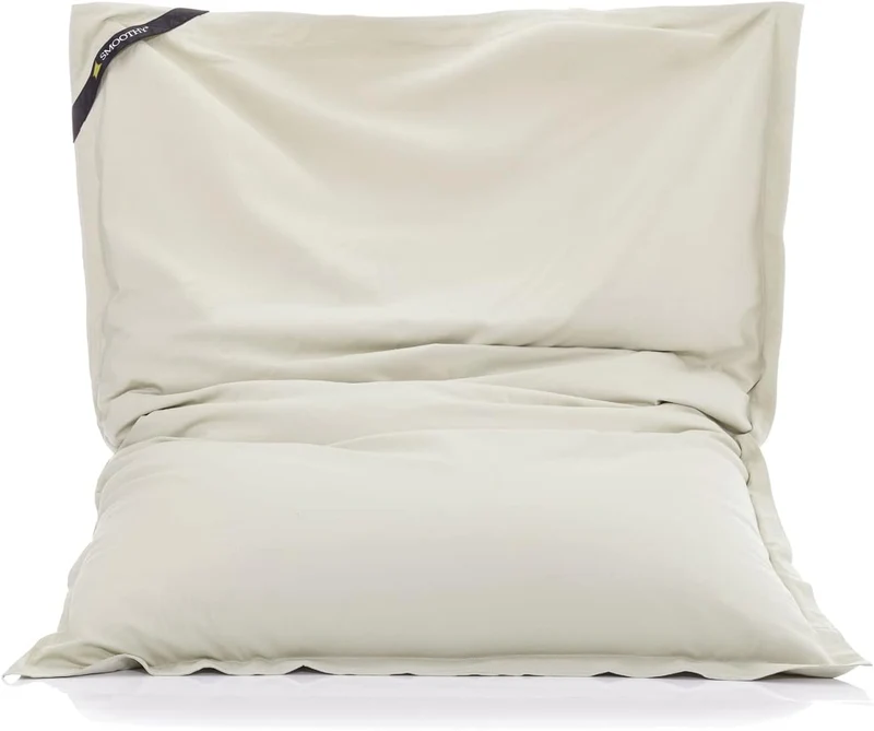 Smoothy Sitzsack Classic Cotton Creme-Beige - 180x140cm XXL Kissen