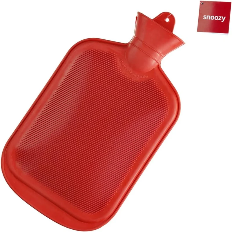 Snoozy 2L Wärmflasche mit süßem Bär-Bezug – 100% Naturkautschuk