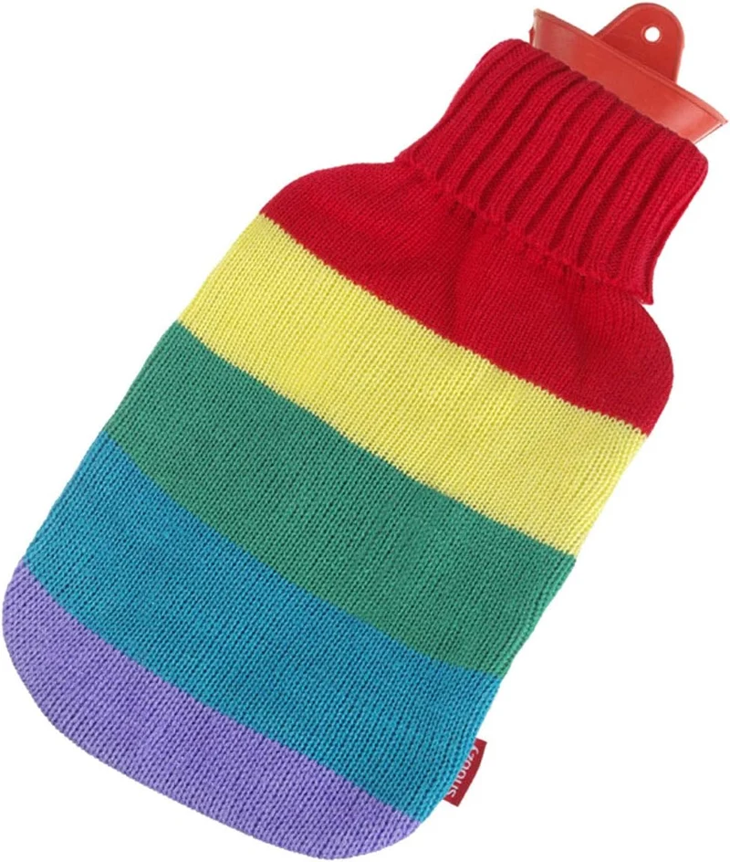 Snoozy 2L Wärmflasche mit Regenbogen-Bezug – Kuschelig & Langlebig