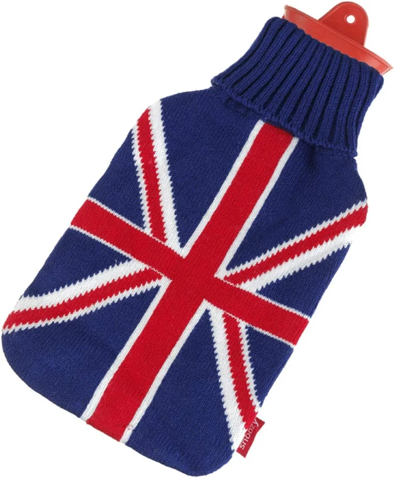 Snoozy 2L Wärmflasche mit Union Jack Bezug – Wohltuend & Kuschelig