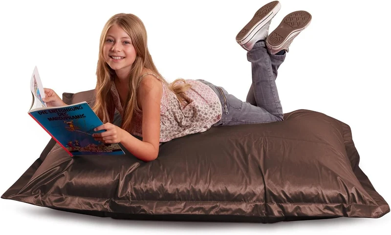 Smoothy Sitzsack Junior Metallic - XXL Sitzkissen für Kinder Bronze