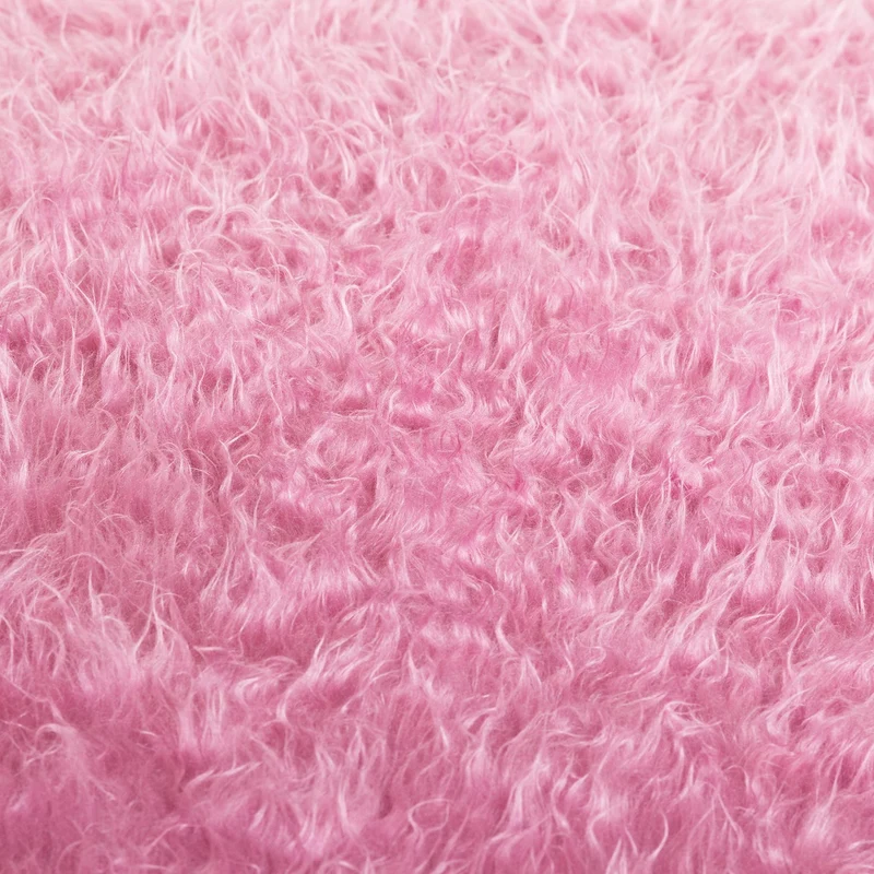 Smoothy Sitzsack - Sitzkissen Flokati XXL - Flamingo-Pink