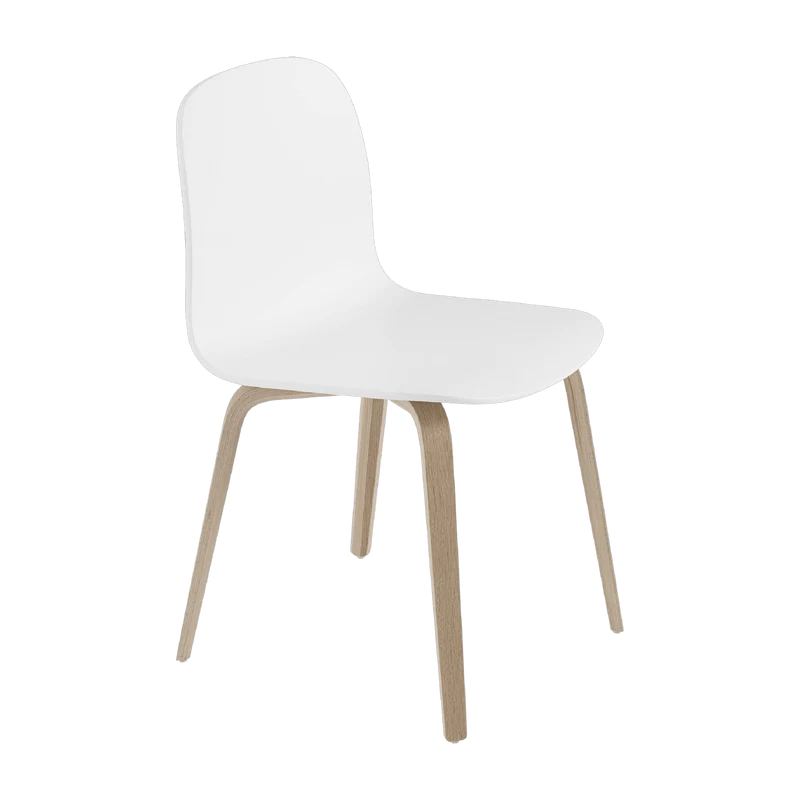 Chaise blanche et chêne naturel Visu - Muuto