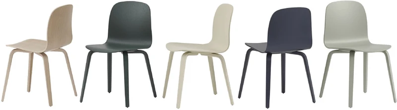 Chaise blanche et chêne naturel Visu - Muuto