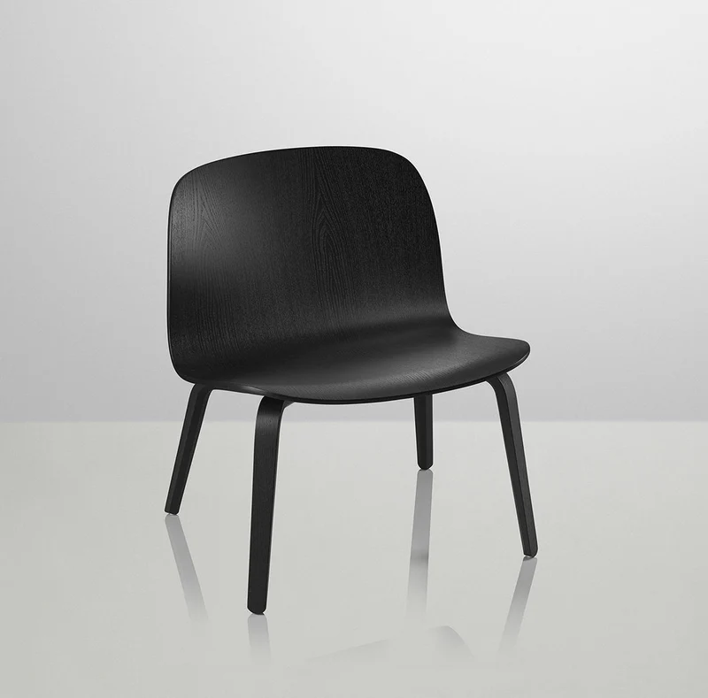 Fauteuil lounge noir Visu - Muuto