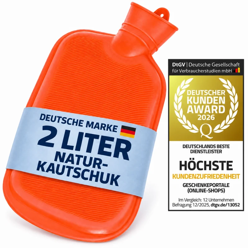 Snoozy 2L Wärmflasche aus Naturkautschuk – Langlebig & Auslaufsicher