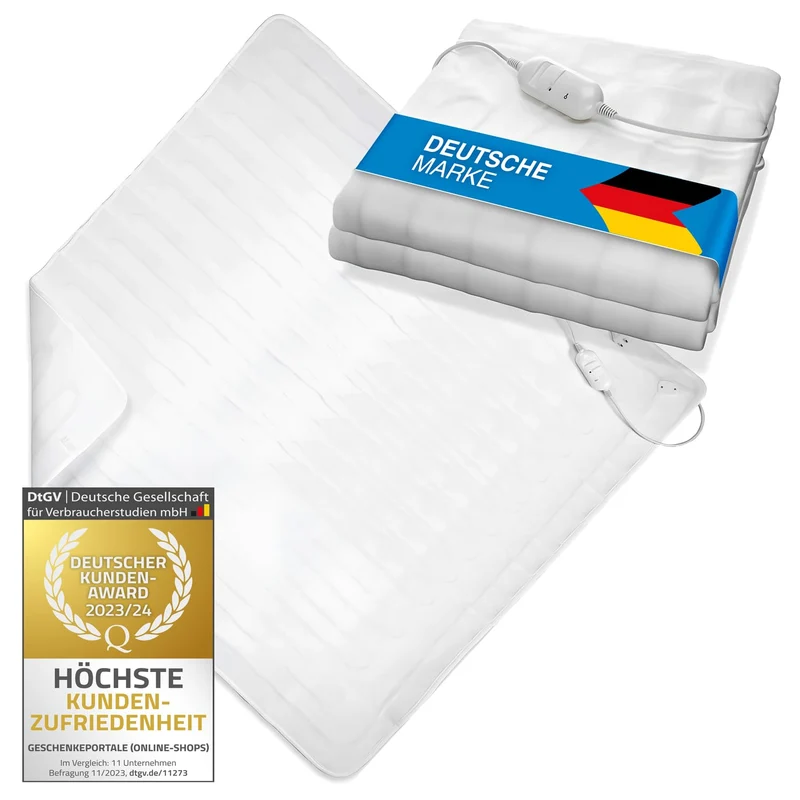 Elektrische Heizdecke 150x80 cm – Waschbares Wärmeunterbett