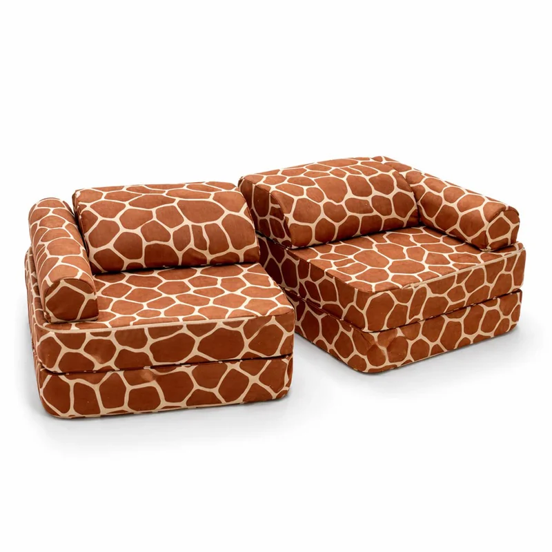 Modulares Spielsofa im Giraffendesign, 120 cm