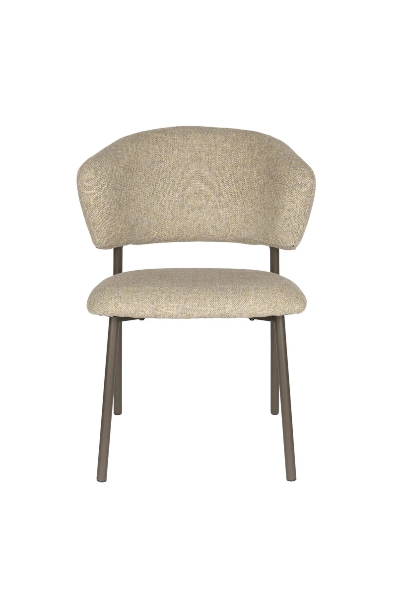 Chaise en tissu et acier vert Nalia - The Cool Republic