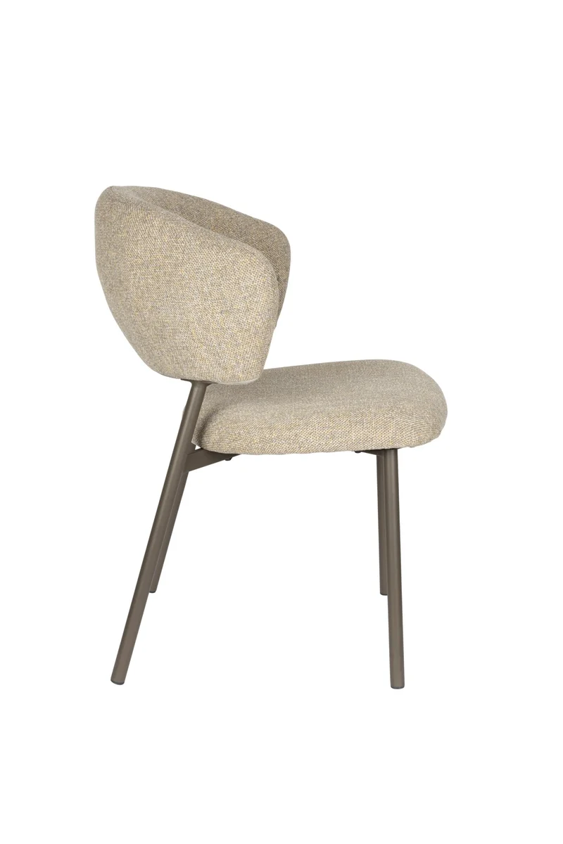 Chaise en tissu et acier vert Nalia - The Cool Republic