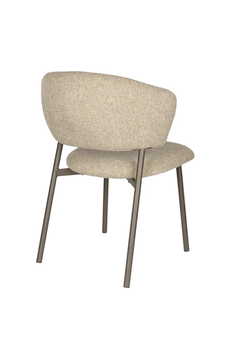 Chaise en tissu et acier vert Nalia - The Cool Republic