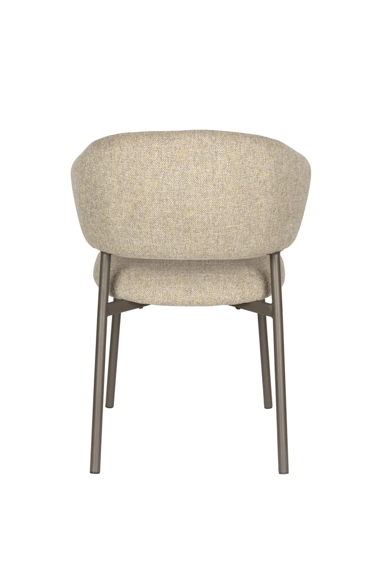 Chaise en tissu et acier vert Nalia - The Cool Republic