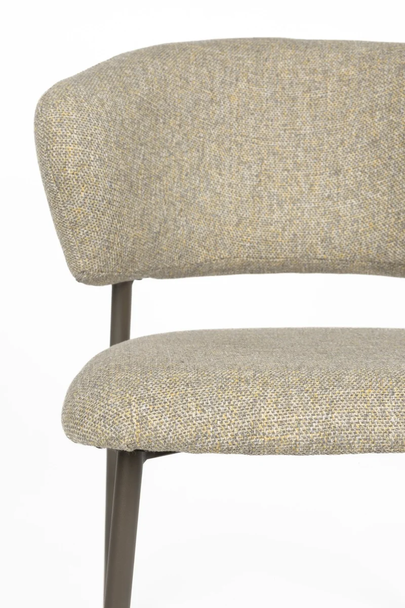 Chaise en tissu et acier vert Nalia - The Cool Republic