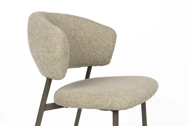 Chaise en tissu et acier vert Nalia - The Cool Republic