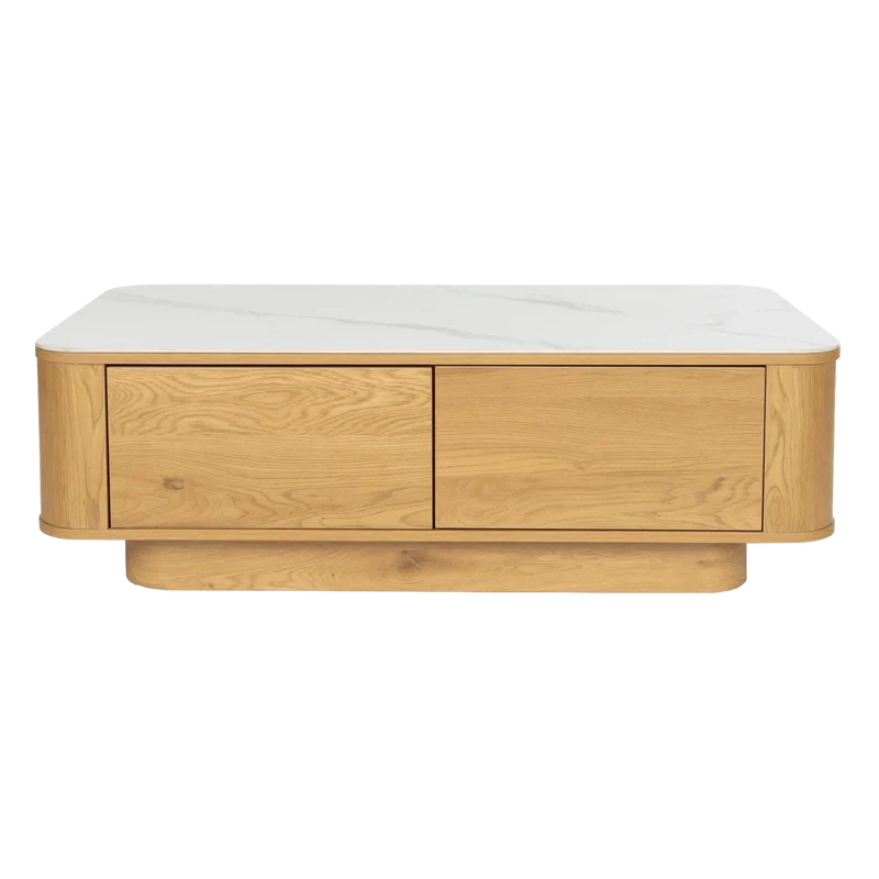 Table basse rectangulaire en bois de chêne 120x60x38cm Oréa - The Cool Republic