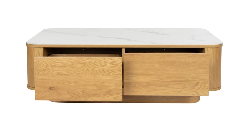 Table basse rectangulaire en bois de chêne 120x60x38cm Oréa - The Cool Republic