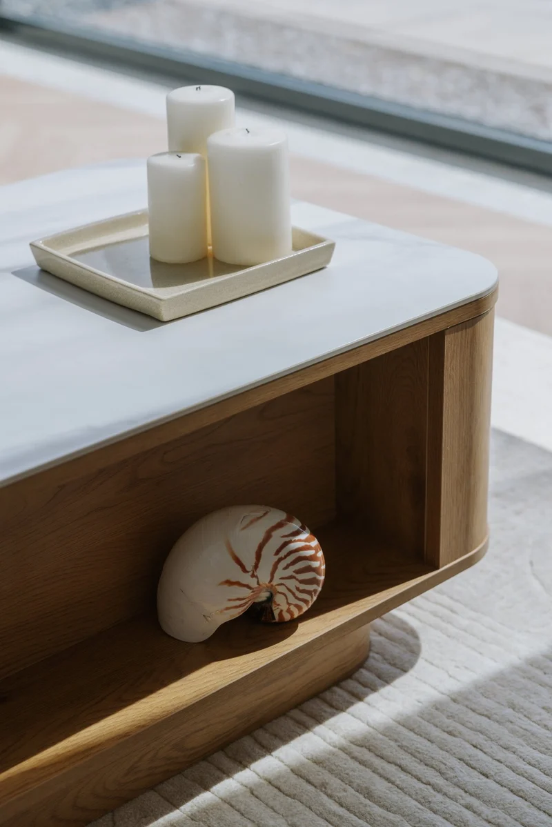 Table basse rectangulaire en bois de chêne 120x60x38cm Oréa - The Cool Republic