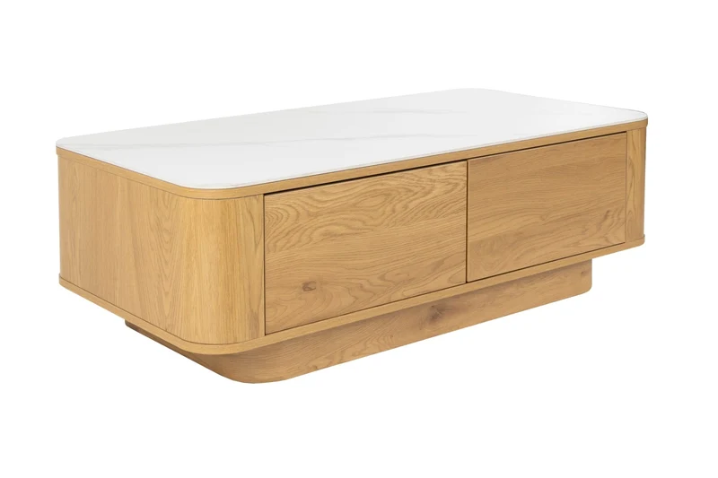 Table basse rectangulaire en bois de chêne 120x60x38cm Oréa - The Cool Republic