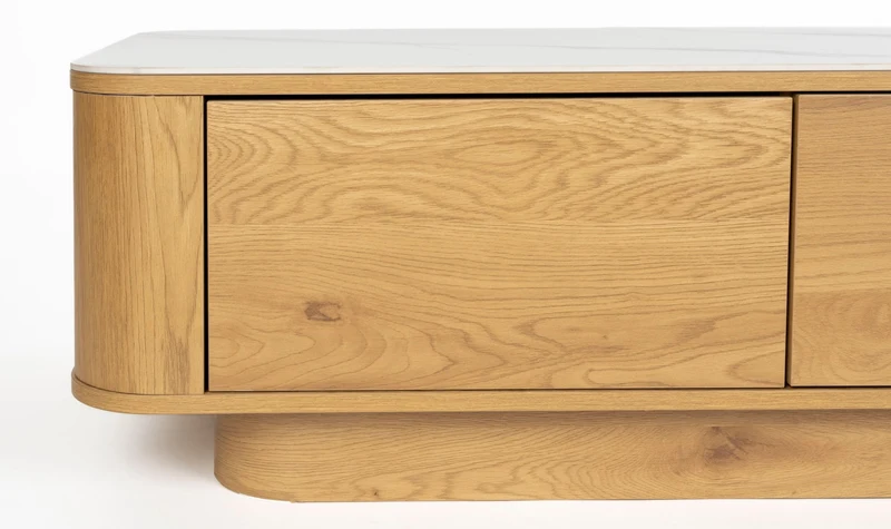 Table basse rectangulaire en bois de chêne 120x60x38cm Oréa - The Cool Republic