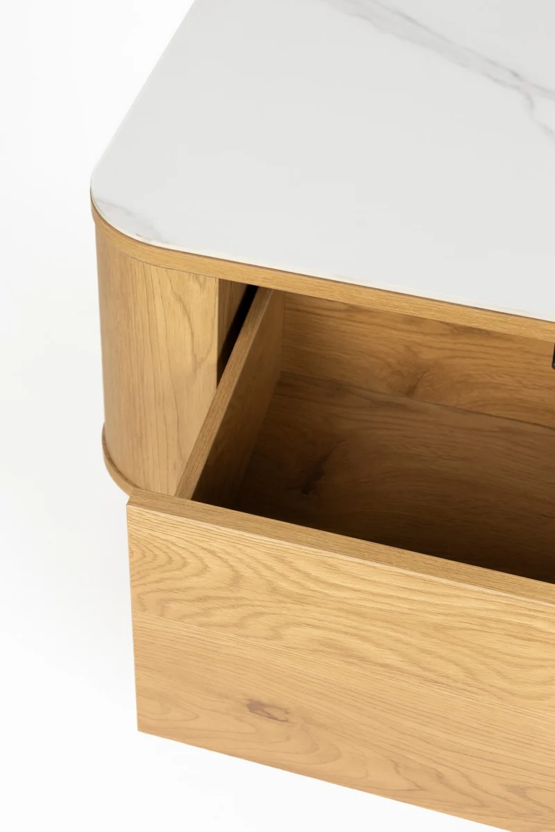Table basse rectangulaire en bois de chêne 120x60x38cm Oréa - The Cool Republic