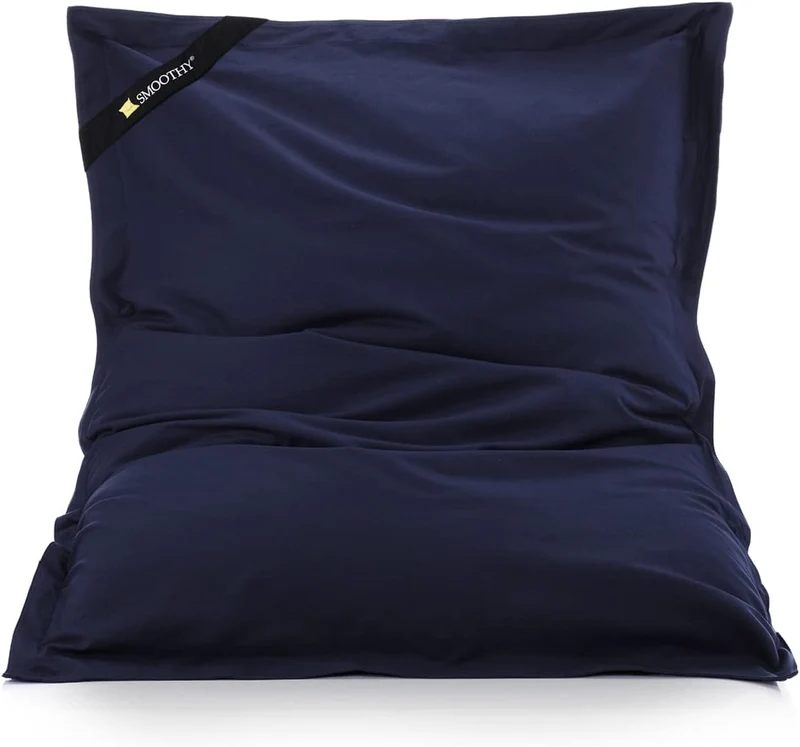 Smoothy Sitzsack für Kinder - XXL Sitzkissen Blau 140x110cm