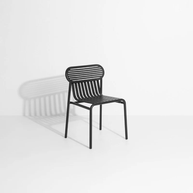 Chaise de jardin noire Week-End - Petite Friture