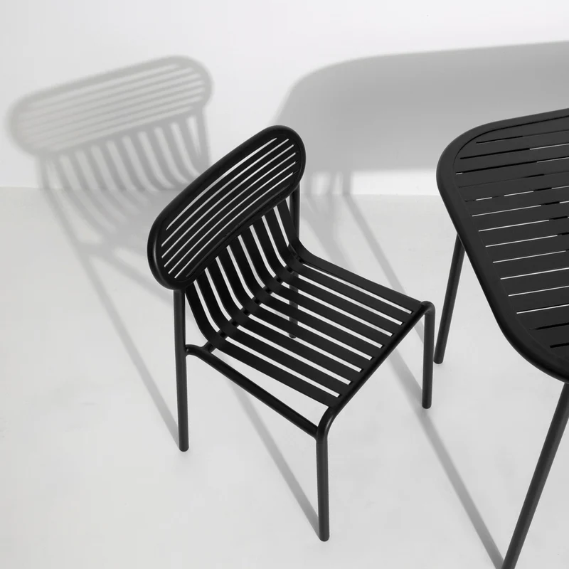 Chaise de jardin noire Week-End - Petite Friture
