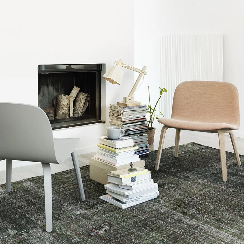 Fauteuil lounge gris Visu - Muuto