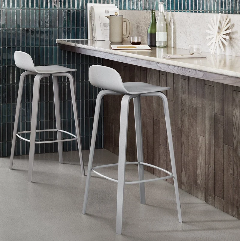 Chaise de bar 75 cm gris Visu - Muuto