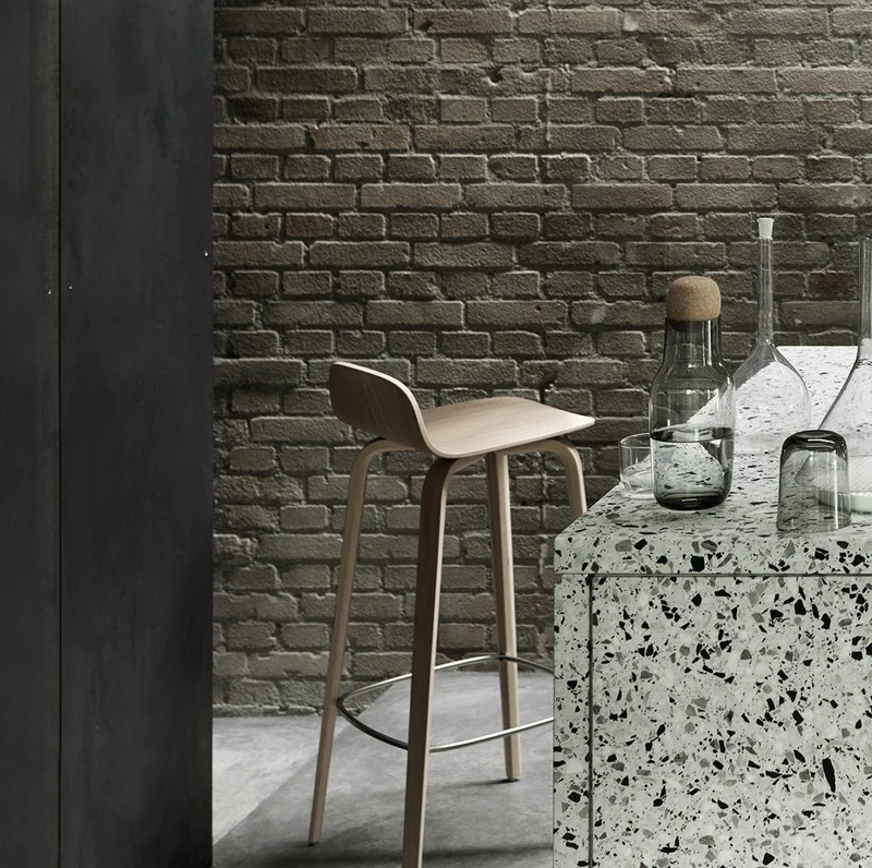 Chaise de bar 75 cm gris Visu - Muuto