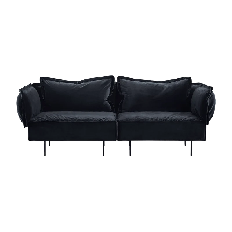 Canapé 2 places anthracite Velvet - HANDVÄRK