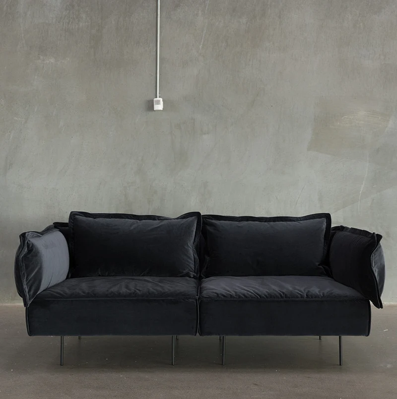 Canapé 2 places anthracite Velvet - HANDVÄRK