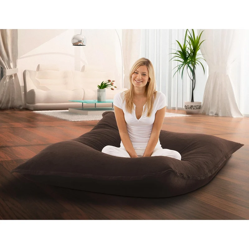 Smoothy Sitzsack - Sitzkissen Cotton Samt - Braun