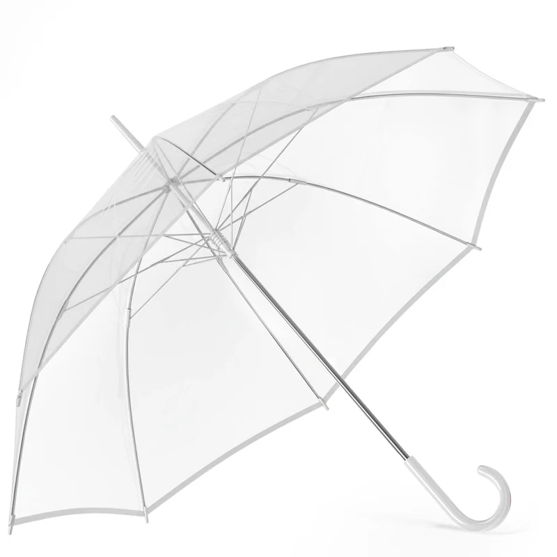 Transparenter Regenschirm 100cm - Durchsichtiger Stockschirm Elegant