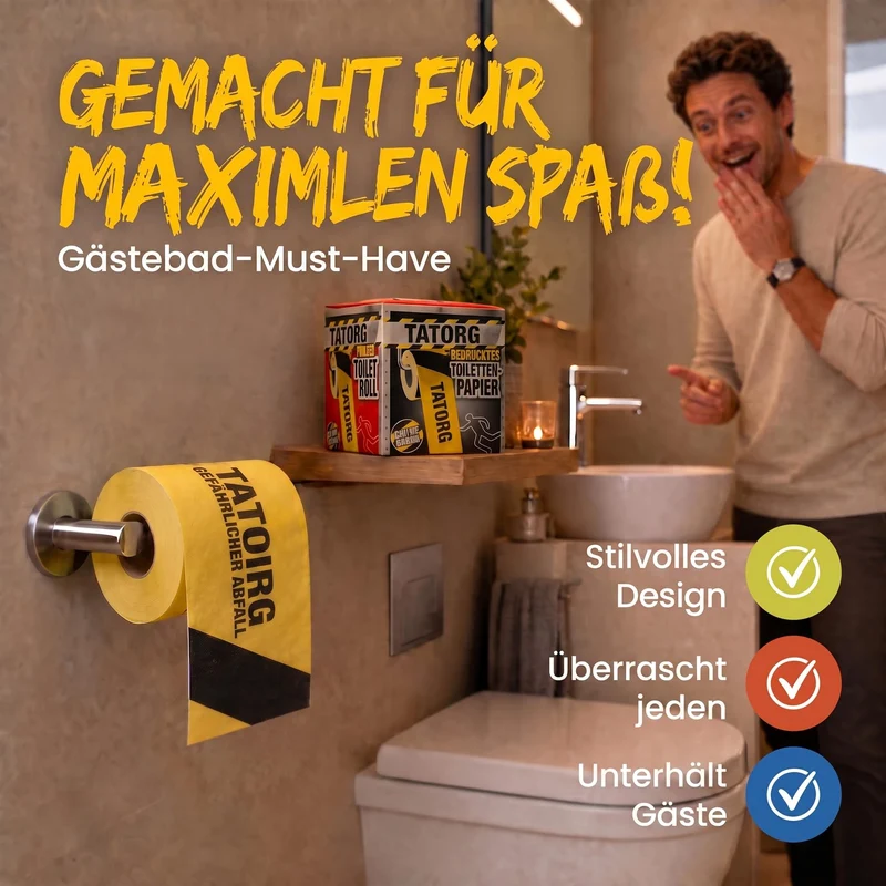 Notfall-Toilettenpapier - Witziges Geschenk & Scherzartikel