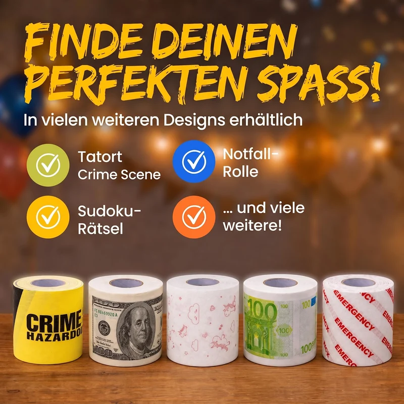 Notfall-Toilettenpapier - Witziges Geschenk & Scherzartikel