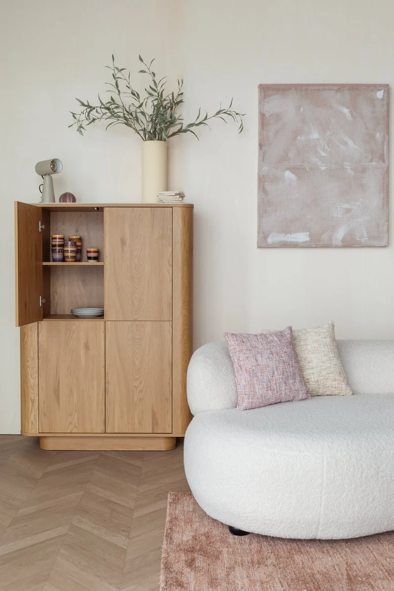 Armoire en bois de chêne 100x40x140cm Oréa - The Cool Republic