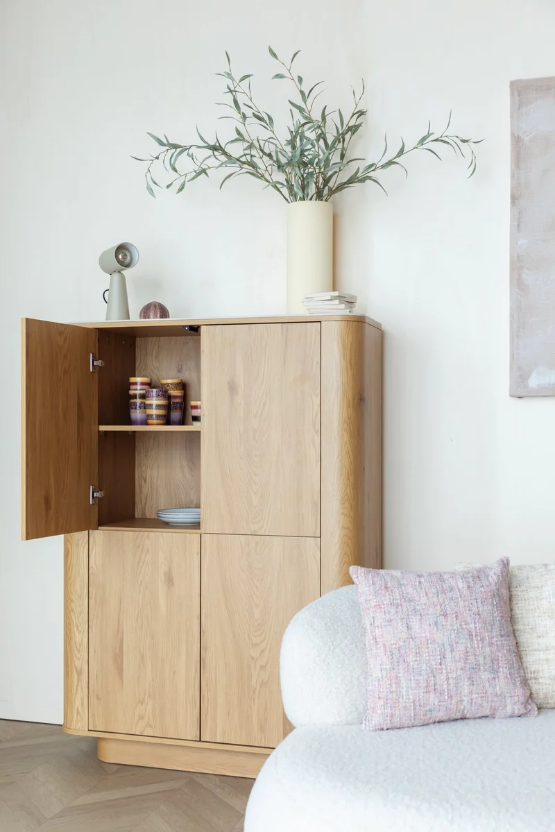Armoire en bois de chêne 100x40x140cm Oréa - The Cool Republic