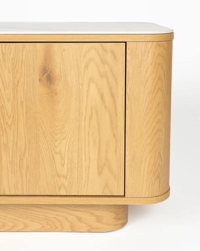 Buffet en bois de chêne 180x40x50cm Oréa - The Cool Republic