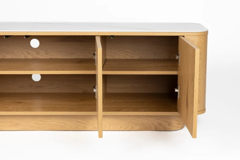 Buffet en bois de chêne 180x40x50cm Oréa - The Cool Republic