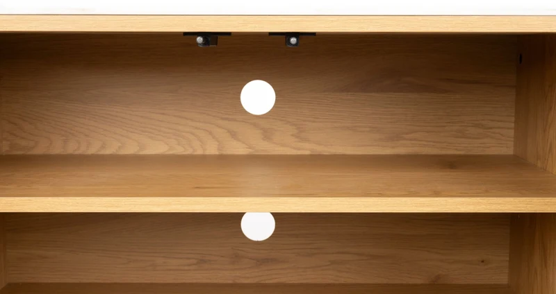 Buffet en bois de chêne 180x40x50cm Oréa - The Cool Republic