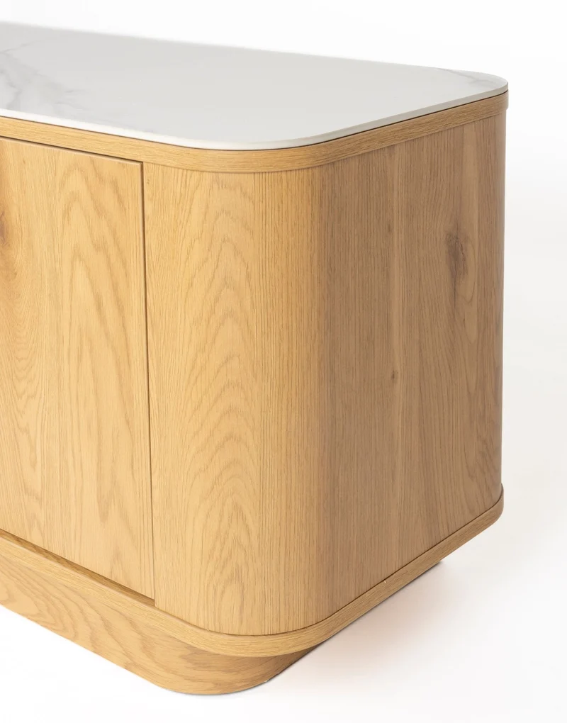 Buffet en bois de chêne 180x40x50cm Oréa - The Cool Republic