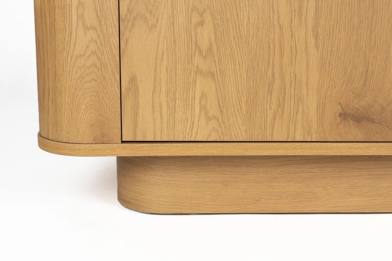 Buffet haut en bois de chêne 180x40x75cm Oréa - The Cool Republic