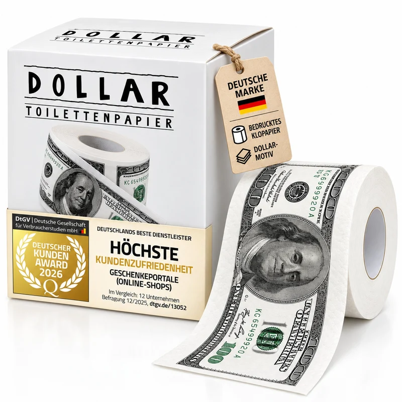 $100-Schein Klopapier – Lustiges Scherzartikel-Geschenk für Wichteln
