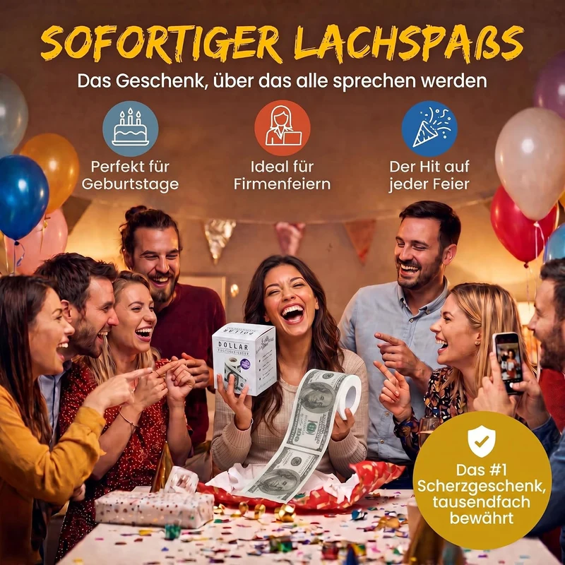 $100-Schein Klopapier – Lustiges Scherzartikel-Geschenk für Wichteln