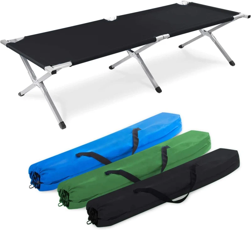 Faltbares Army Feldbett aus Aluminium - Stabiles Campingbett